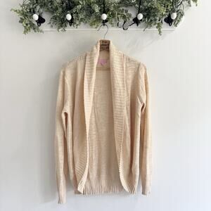 Lilly Pulitzer Cream Collared Sweater Large D5165